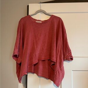 Free People Pink Oversized Shirt